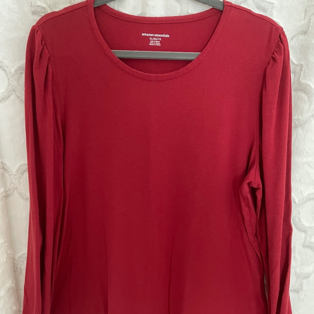 Amazon Essentials - Red Long Sleeve T-Shirt - XL